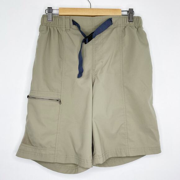 Columbia Khaki Tan Brown Buckle Belt Outdoor Shorts Men's  Size Medium M - Picture 1 of 8